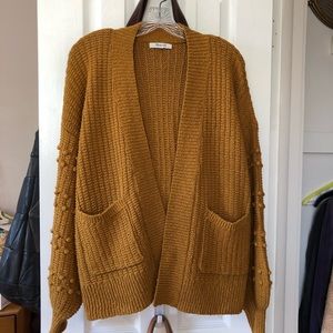 Madewell mustard bobble cardigan size S NWOT